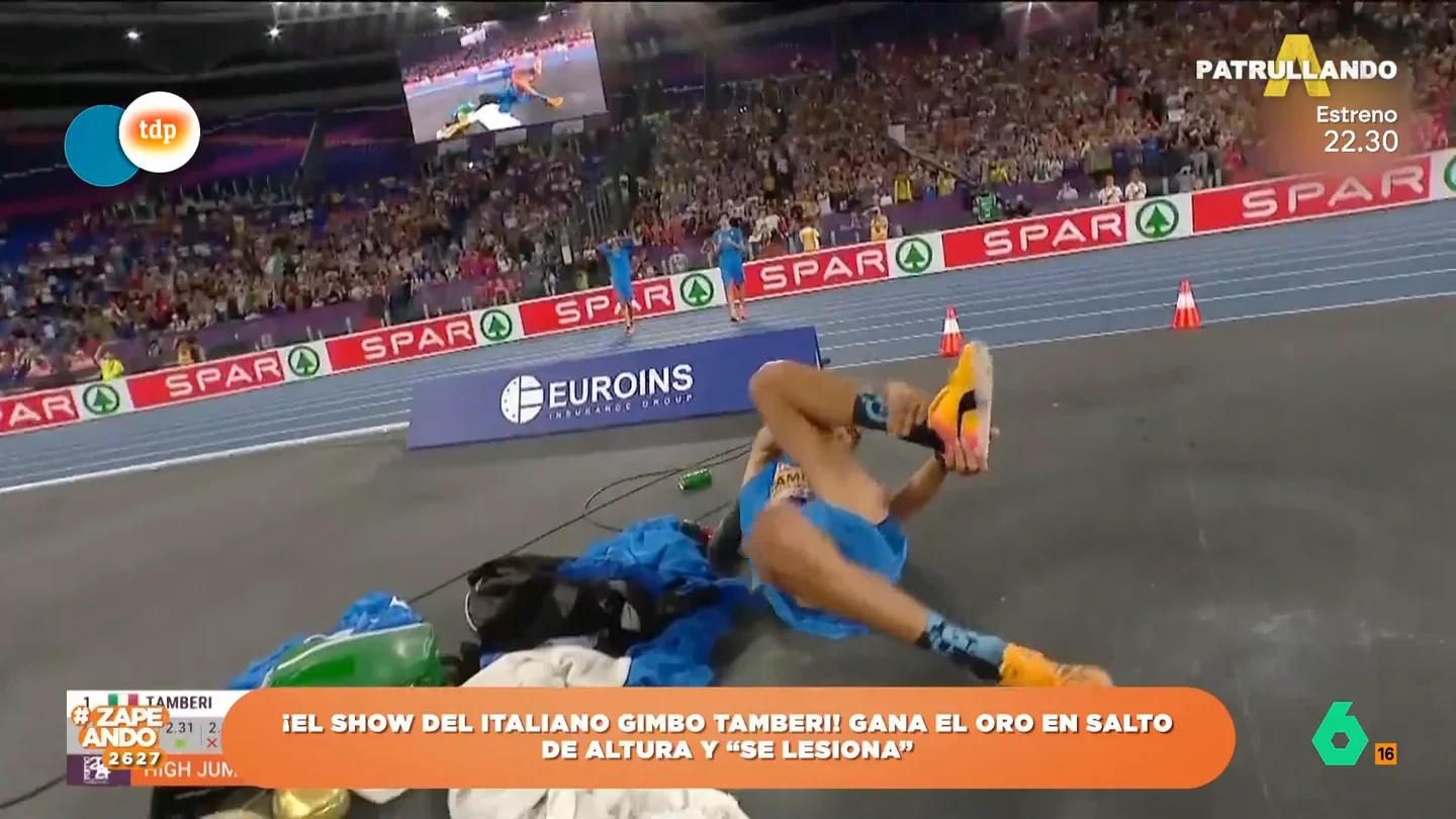 El 'show' cómico de un atleta italiano: gana el oro en salto de altura y luego se 'lesiona' El 'show' cómico de un atleta italiano: gana el oro en salto de altura y luego se 'lesiona'