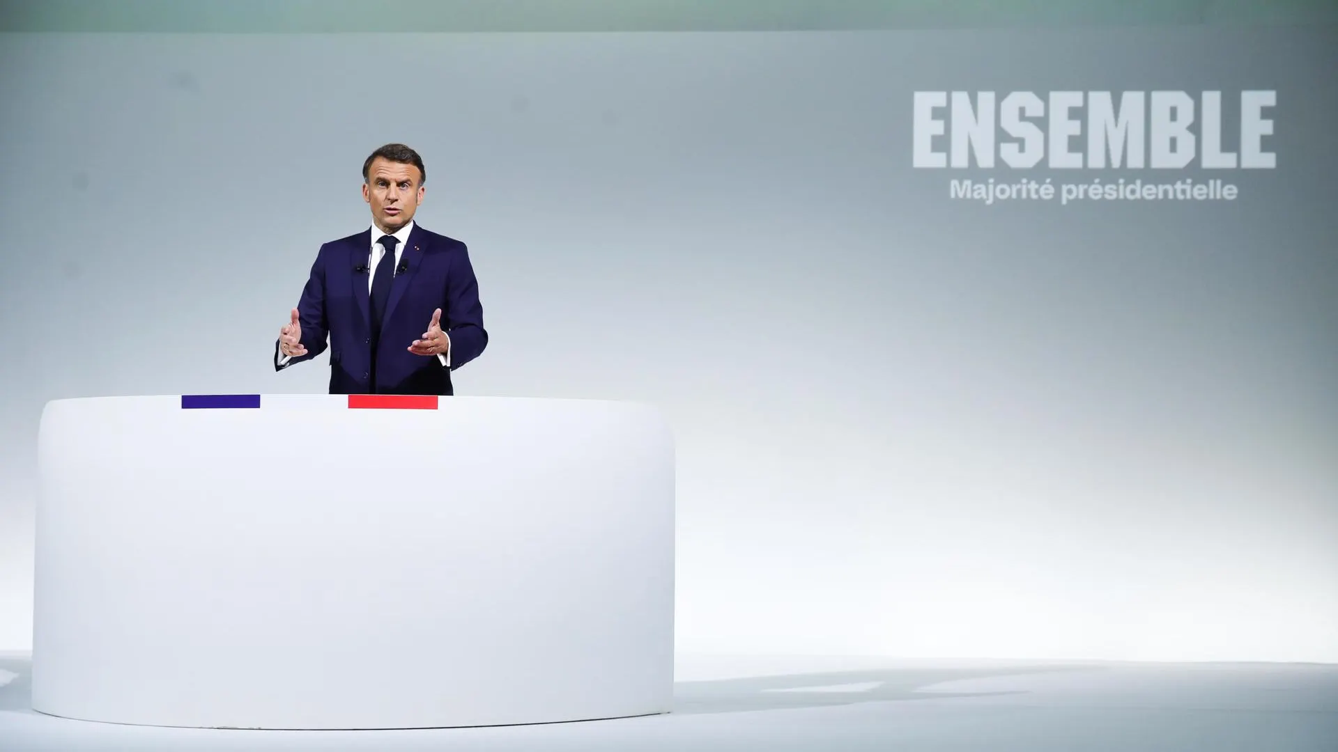 Emmanuel Macron, en la rueda de prensa de este 12 de junio. 