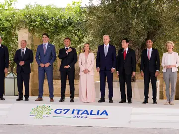 Foto de familia en el arranque de la cumbre del G7.