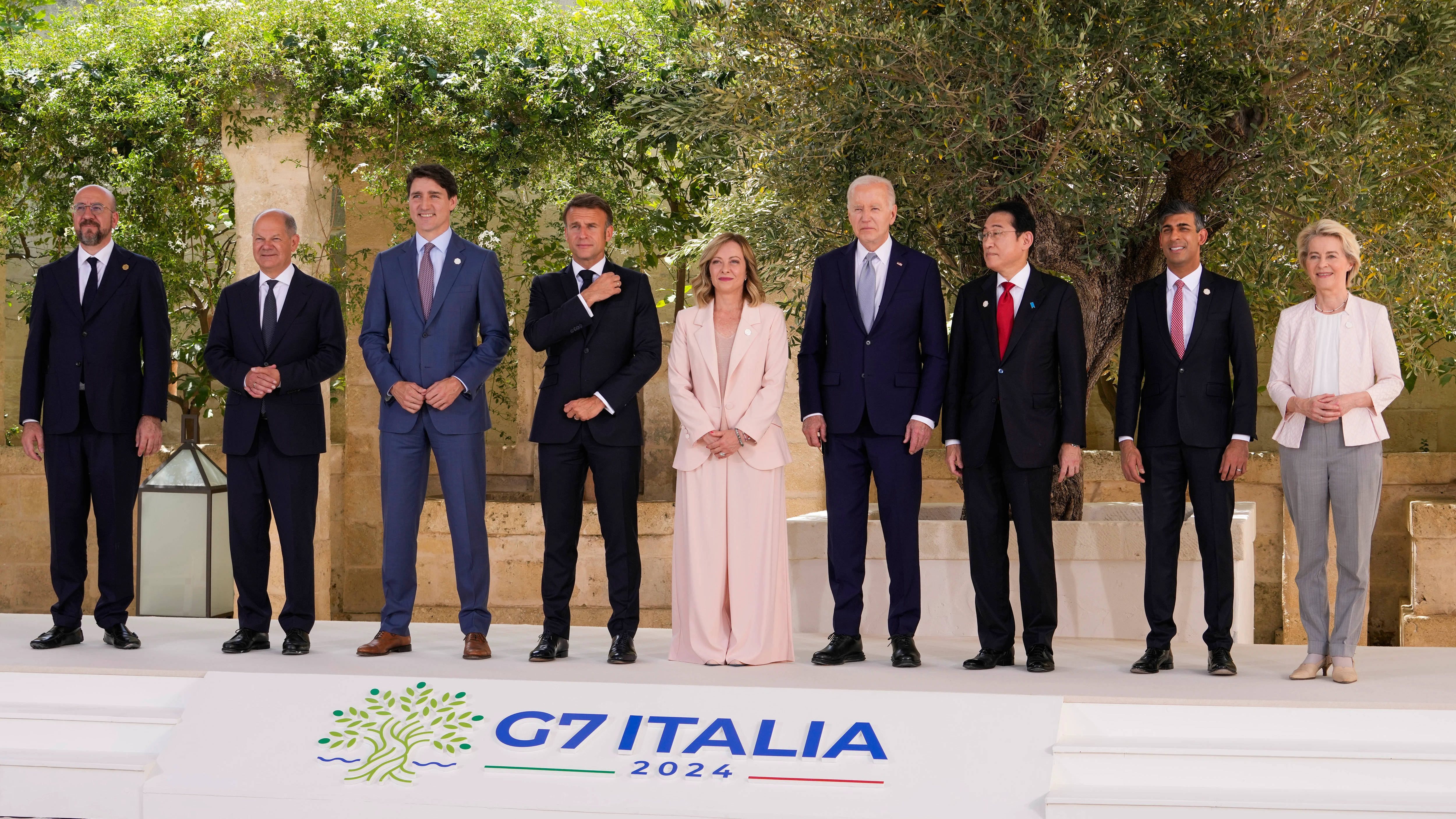 Foto de familia en el arranque de la cumbre del G7.