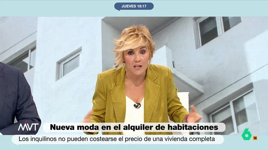 Cristina Pardo califica de "inadmisible" los precios de la vivienda Más Vale Tarde analiza la nueva tendencia de alquilar los pisos por habitaciones, que permite a los propietarios ganar más dinero, pero también dispara el precio de las viviendas. La reacción de Cristina Pardo, en este vídeo.