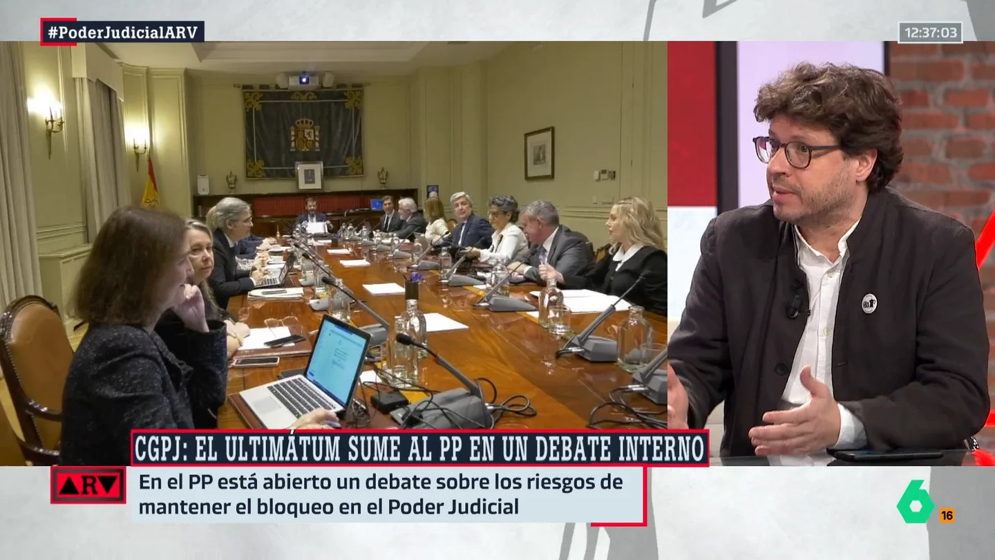 ARV- Fernando Berlín advierte sobre las consecuencias del bloqueo del CGPJ: "Cada año de bloqueo cuesta 12 millones de euros" ARV- Fernando Berlín advierte sobre las consecuencias del bloqueo del CGPJ: "Cada año de bloqueo cuesta 12 millones de euros"