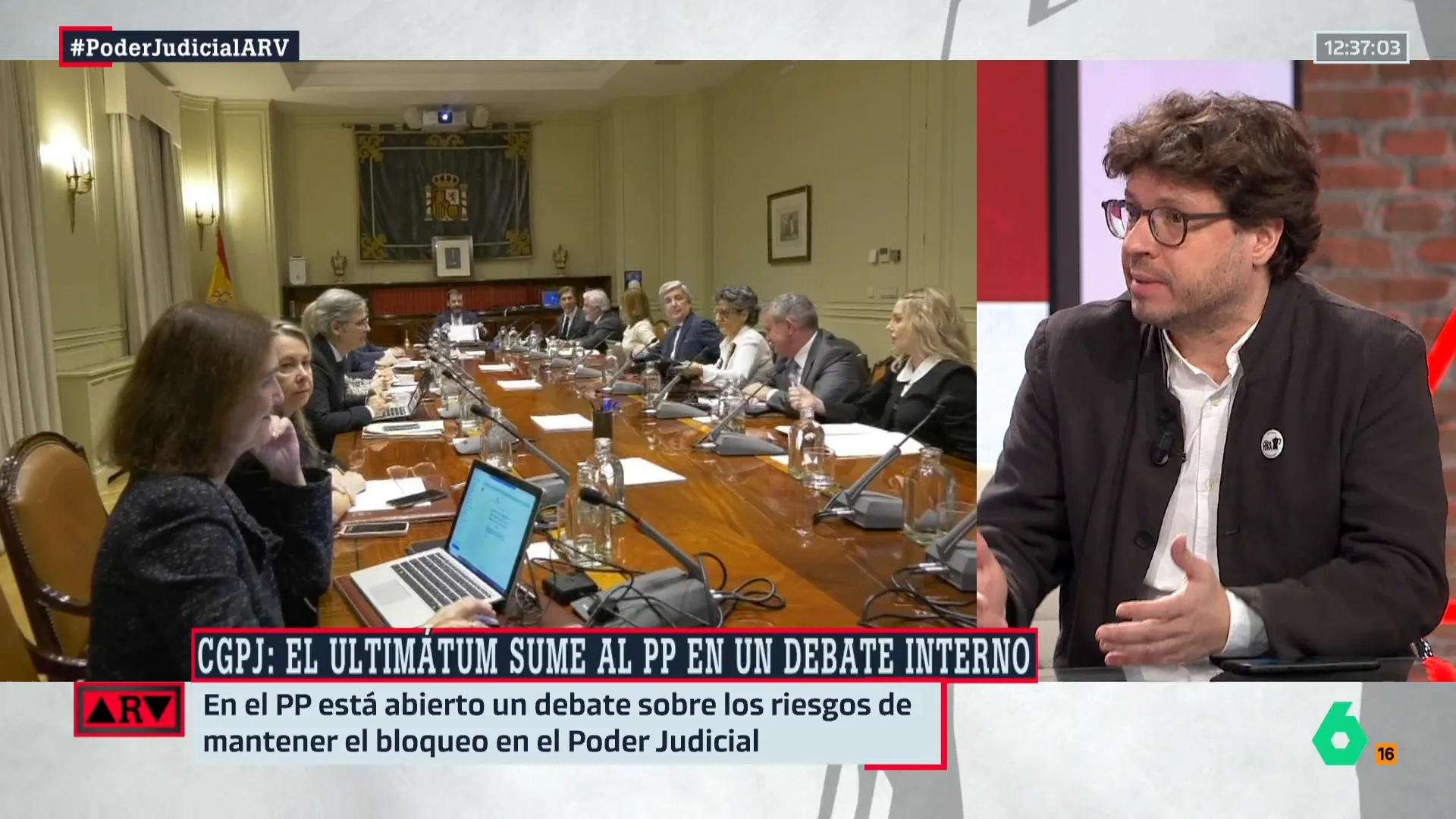 ARV- Fernando Berlín advierte sobre las consecuencias del bloqueo del CGPJ: "Cada año de bloqueo cuesta 12 millones de euros"