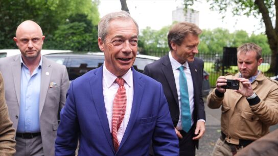 Nigel Farage, l&iacute;der del partido UK Reform