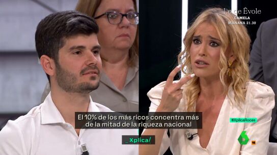 XPLICA Afra Blanco recuerda a un empresario sus obligaciones: "Las contribuciones la hacen los empresarios y los trabajadores"