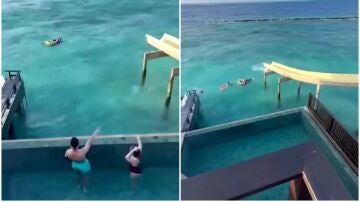 Sergio Arribas salva a una pareja de ahogarse en Maldivas