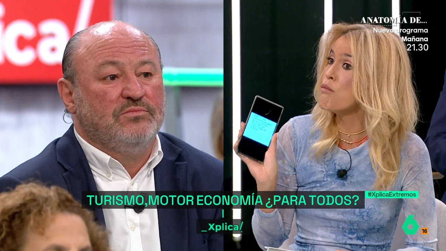 XPLICA Afra BlancO, tacha de "deshonesto" el comentario de un hostelero que niega la precariedad en el sector: "Dos personas al día mueren en el trabajo" XPLICA Afra BlancO, tacha de "deshonesto" el comentario de un hostelero que niega la precariedad en el sector: "Dos personas al día mueren en el trabajo"
