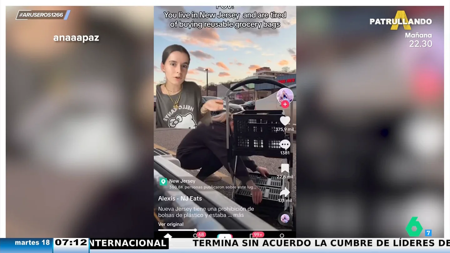 Una tiktoker afirma que los estadounidenses acaban de descubrir los carritos de la compra Una tiktoker afirma que los estadounidenses acaban de descubrir los carritos de la compra