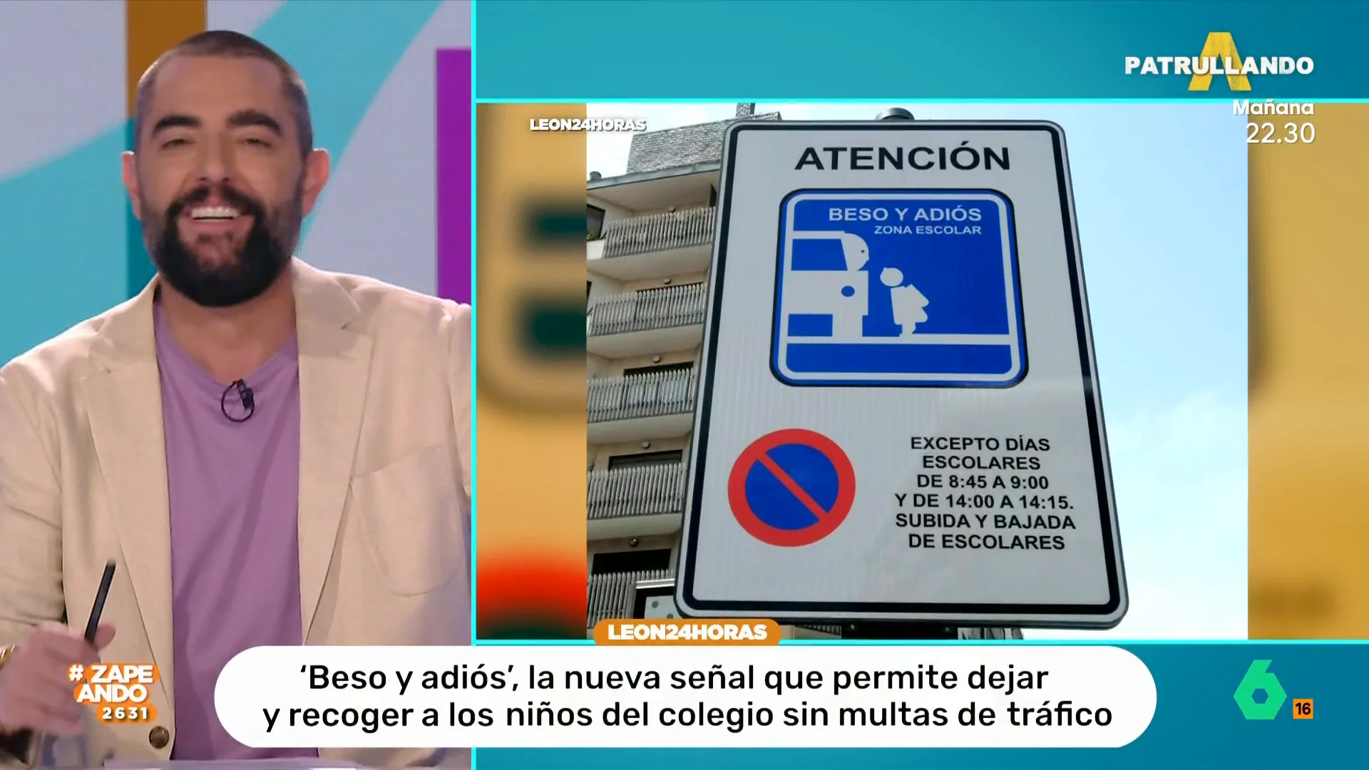 Dani Mateo, alucina con una nueva señal: "Han creado una zona de carga y descarga de niños"