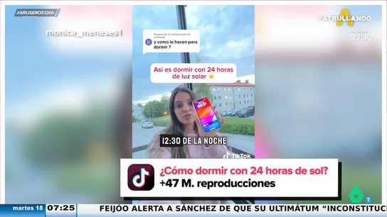 Una creadora de contenido muestra cómo es dormir 24 horas de sol en Suecia Una creadora de contenido muestra cómo es dormir 24 horas de sol en Suecia