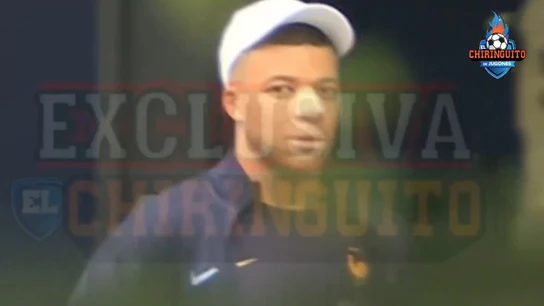 Exclusiva 'El Chiringuito': primera imagen de Mbappé con una protección en la nariz Exclusiva 'El Chiringuito': primera imagen de Mbappé con una protección en la nariz