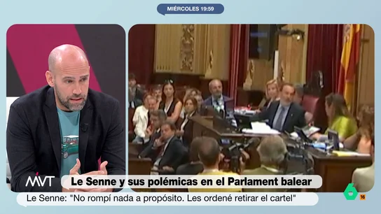 La rotunda reflexión de Gonzalo Miró sobre Le Senne (Vox): "Hemos visto a un fascista haciendo cosas de fascistas" "La derecha ha abierto la puerta a que los fascistas ocupen las instituciones de algunas comunidades", afirma tajante Gonzalo Miró sobre Gabriel Le Senne, presidente del Parlament balear, tras romper una foto de fusiladas por el franquismo.