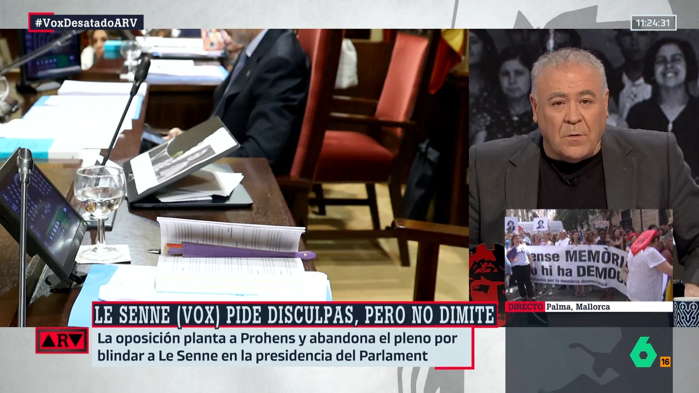 ARV- Ferreras, sobre Le Senne (Vox): "¿Cómo el PP permite que este matón siga al frente de una institución tan importante?" ARV- Ferreras, sobre Le Senne (Vox): "¿Cómo el PP permite que este matón siga al frente de una institución tan importante?"