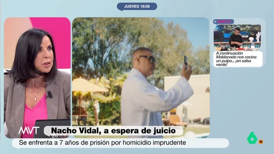 Beatriz de Vicente, sobre el nuevo problema con la justicia de Nacho Vidal Más Vale Tarde analiza en este vídeo la investigación a Nacho Vidal, que habría tenido un accidente mientras conducía bajo los efectos de las drogas y se habría negado a hacerse el test de estupefacientes. La reacción de Bea de Vicente, en este vídeo.