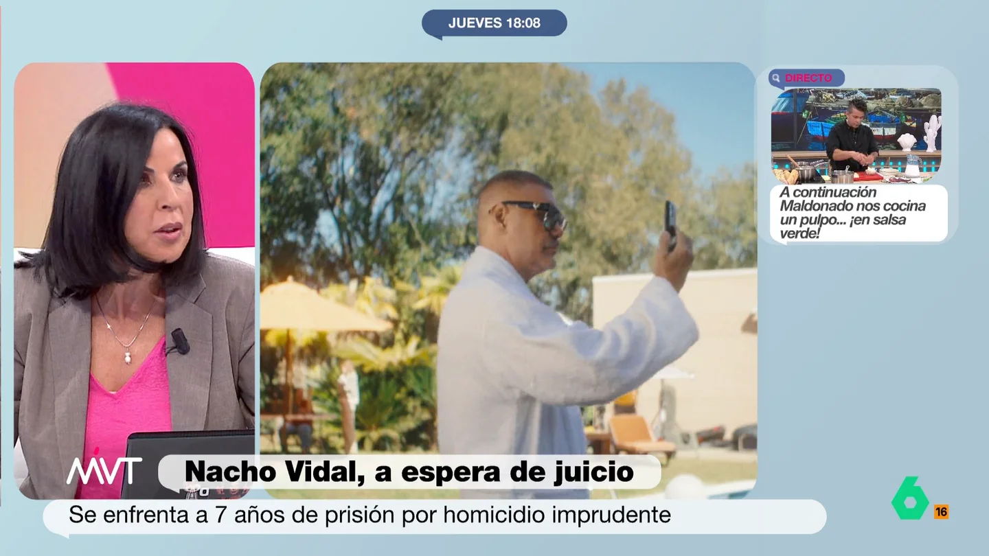 Beatriz de Vicente, sobre el nuevo problema con la justicia de Nacho Vidal Más Vale Tarde analiza en este vídeo la investigación a Nacho Vidal, que habría tenido un accidente mientras conducía bajo los efectos de las drogas y se habría negado a hacerse el test de estupefacientes. La reacción de Bea de Vicente, en este vídeo.