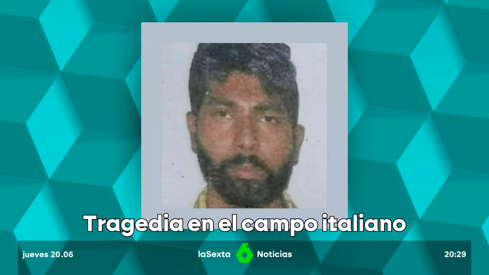 El jornalero indio abandonado con un brazo cortado