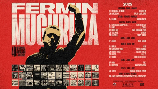 Cartel de la gira europea de Fermin Muguruza en 2025 Cartel de la gira europea de Fermin Muguruza en 2025