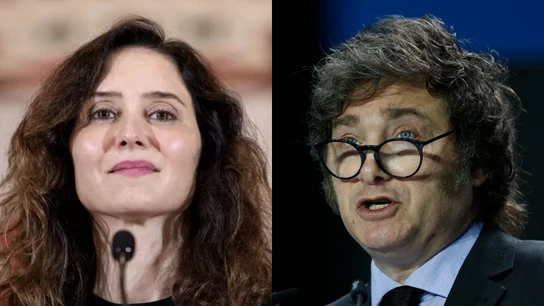 Isabel Díaz Ayuso y Javier Milei Isabel Díaz Ayuso y Javier Milei