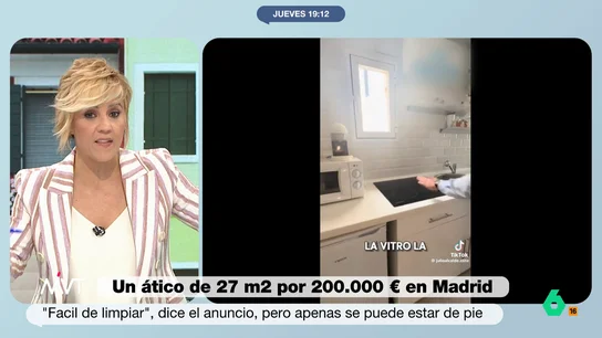 Cristina Pardo, tajante sobre el problema de la vivienda Cristina Pardo y Angélica Rubio analizan en este vídeo el problema de la vivienda en España y en ciudades como Madrid tras ver cómo se oferta un ático de 27 metros cuadrados por 200.000 euros en el barrio madrileño de Chamberí.