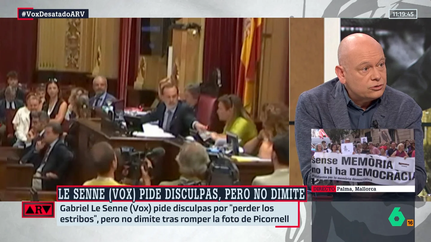 ARV- Gabriel Sanz, contra la actitud de Le Senne (Vox): "No tiene derecho a tomarse la justicia por su mano" ARV- Gabriel Sanz, contra la actitud de Le Senne (Vox): "No tiene derecho a tomarse la justicia por su mano"