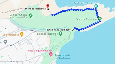 La Playa de Los Molinucos y la Playa de Mataleñas, en Santander La Playa de Los Molinucos y la Playa de Mataleñas, en Santander