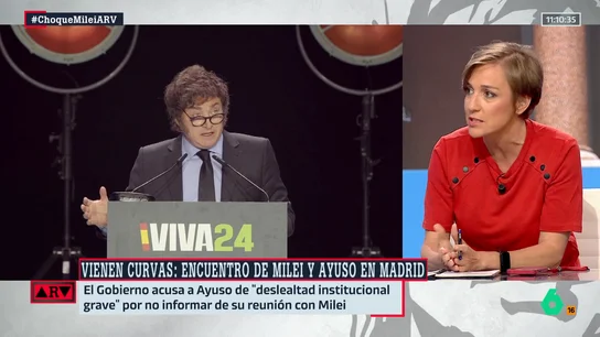 ARV- Tania Sánchez, sobre Ayuso: "Tiene en la cabeza un modelo de país como el que pretende imponer Milei" ARV- Tania Sánchez, sobre Ayuso: "Tiene en la cabeza un modelo de país como el que pretende imponer Milei"