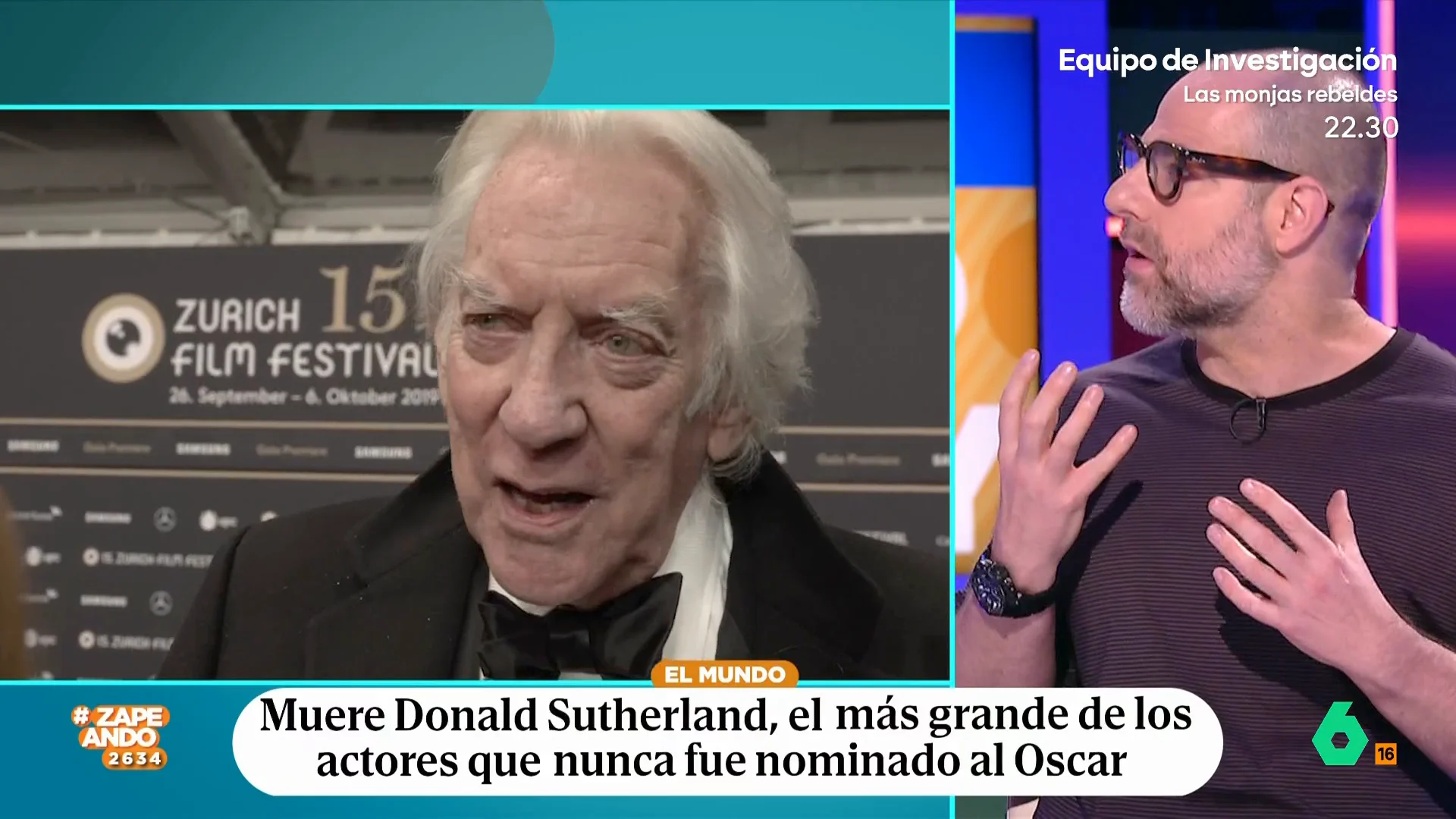 Alberto Rey habla de la curiosa relación de Donald Sutherland con los premios