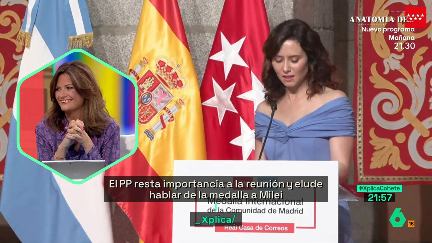XPLICA - Pilar Gómez califica la actitud de Feijóo tras la visita de Milei a Ayuso como "hacerse el muerto" XPLICA - Pilar Gómez califica la actitud de Feijóo tras la visita de Milei a Ayuso como "hacerse el muerto"