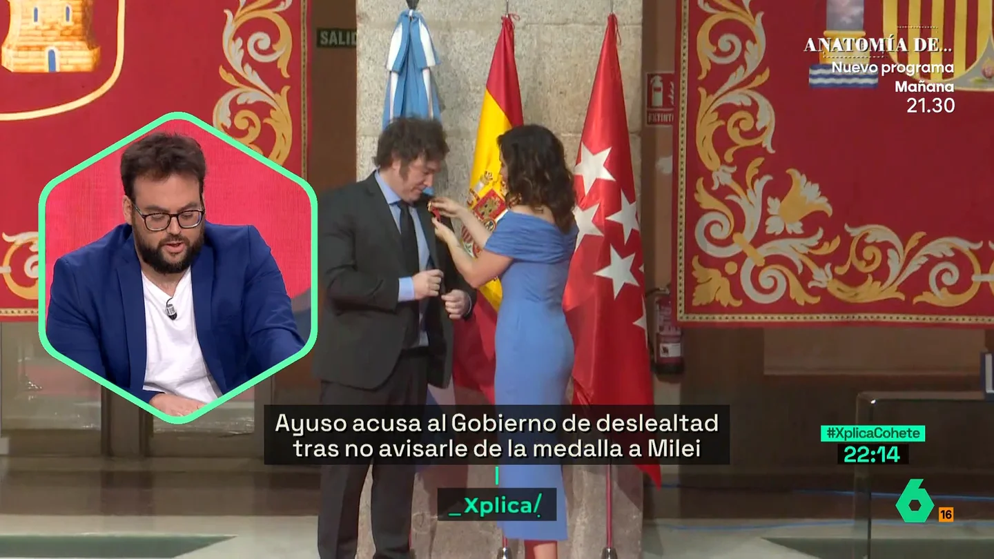 XPLICA - Monrosi sostiene que "Ayuso intenta referenciarse en Javier Milei": "También representa a la ultraderecha" XPLICA - Monrosi sostiene que "Ayuso intenta referenciarse en Javier Milei": "También representa a la ultraderecha"