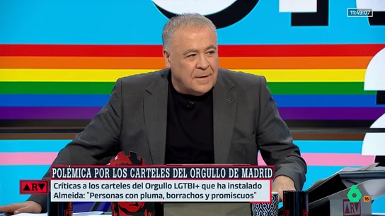 ARV- Ferreras califica de "lamentable" el cartel del Orgullo de Madrid: "Es una torpeza de alguien" ARV- Ferreras califica de "lamentable" el cartel del Orgullo de Madrid: "Es una torpeza de alguien"