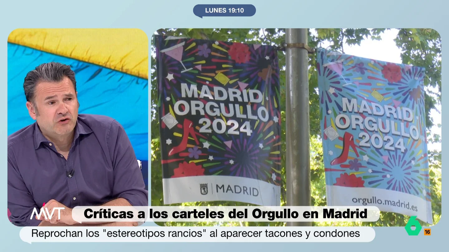 Iñaki López, sobre el cartel del Orgullo: "Es cutre, lo podríamos haber hecho Chema Crespo y yo con el Photoshop de los 90" "Lo habríamos hecho mucho mejor y con muchísima más sensibilidad", le responde Chema Crespo en este vídeo donde Más Vale Tarde analiza la polémica suscitada por el cartel del Ayuntamiento de Madrid para las fiestas del Orgullo.