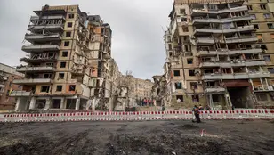  Imagen de archivo de la destrucción de las tropas rusas en Dnipró, Ucrania