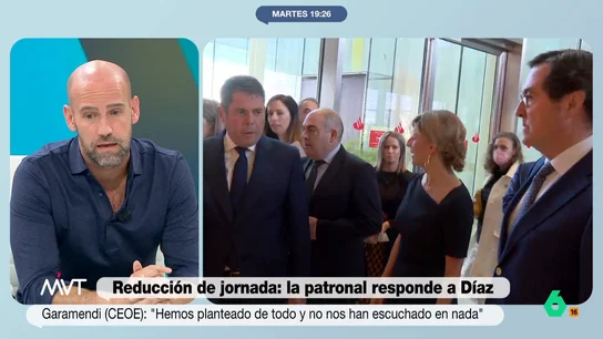 La reflexión de Gonzalo Miró sobre la patronal: "Intentan vender un apocalipsis que de momento no llega" Gonzalo Miró, Elisa Beni y Mayte Alcaraz analizan en este vídeo la ruptura entre el Ministerio de Trabajo y la patronal, así como el cruce de acusaciones que se ha sucedido entre la CEOE y la ministra Yolanda Díaz.