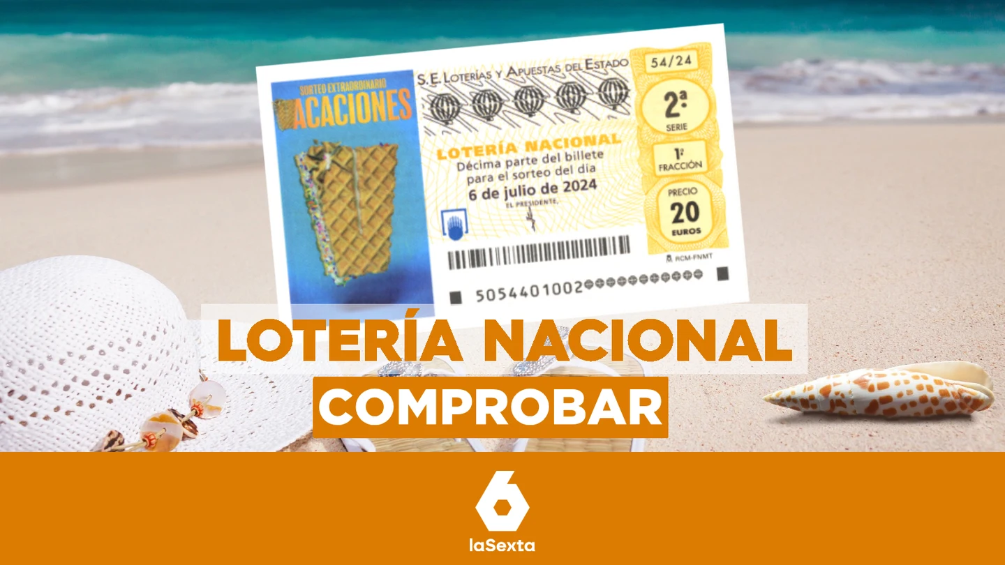 Lotería Nacional de Verano | Comprobar el resultado del sorteo de hoy, sábado 6 de julio de 2024 Lotería Nacional de Verano | Comprobar el resultado del sorteo de hoy, sábado 6 de julio de 2024