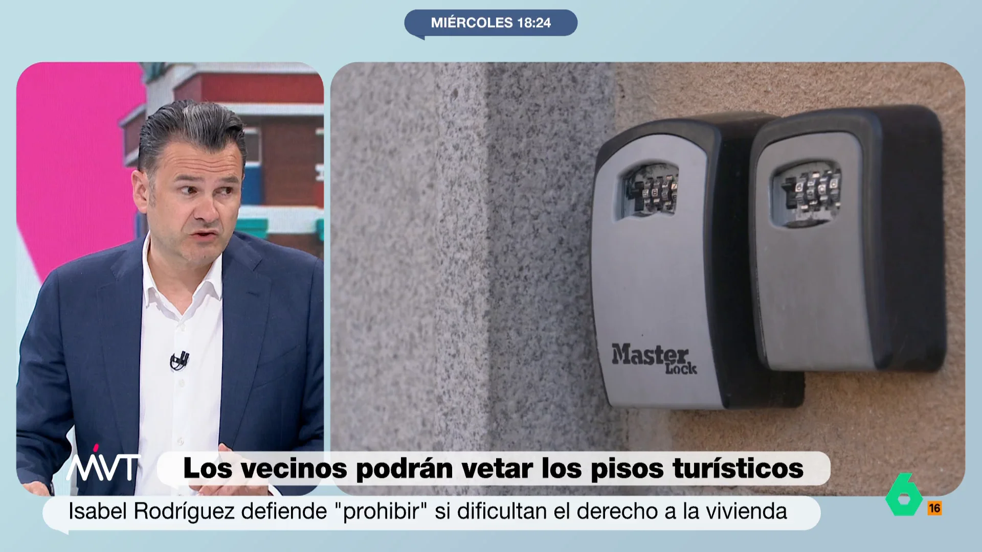 Iñaki López afirma en este vídeo que la ley para que los vecinos puedan vetar los pisos turísticos en su bloque "es tapar una grieta con un dedo" y demanda vivienda pública: "En España hace años que no se construye prácticamente ninguna".