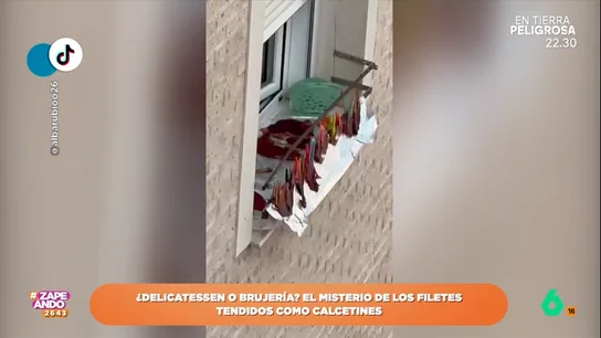 ¿Delicatessen o brujería?: cuelga los filetes en una ventana como si fueran calcetines Un usuario ha colgado un curioso vídeo en el que muestra una práctica que le ha llamado mucho la atención.