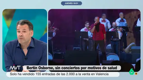 "Igual si estuviera bien iluminado, veríamos que hay miles de personas", reacciona en este vídeo Iñaki López al ver el concierto que suspendió Bertín Osborne en plena actuación por las luces, pero para el que había vendido pocas entradas.