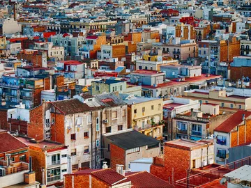 Tejados en una ciudad Tejados en una ciudad