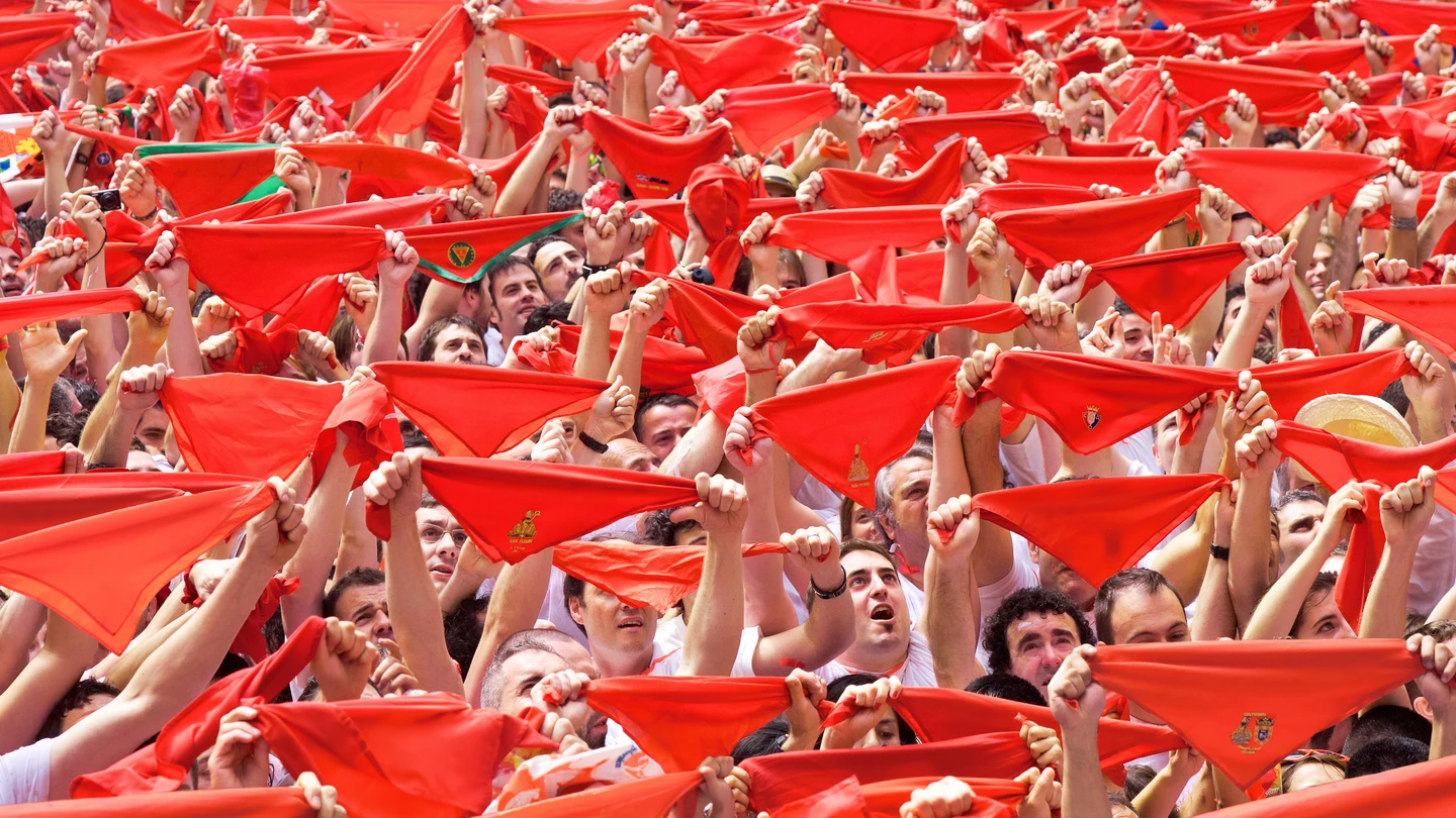 Imagen de archivo del Chupinazo de las fiestas de San Fermín. Imagen de archivo del Chupinazo de las fiestas de San Fermín.
