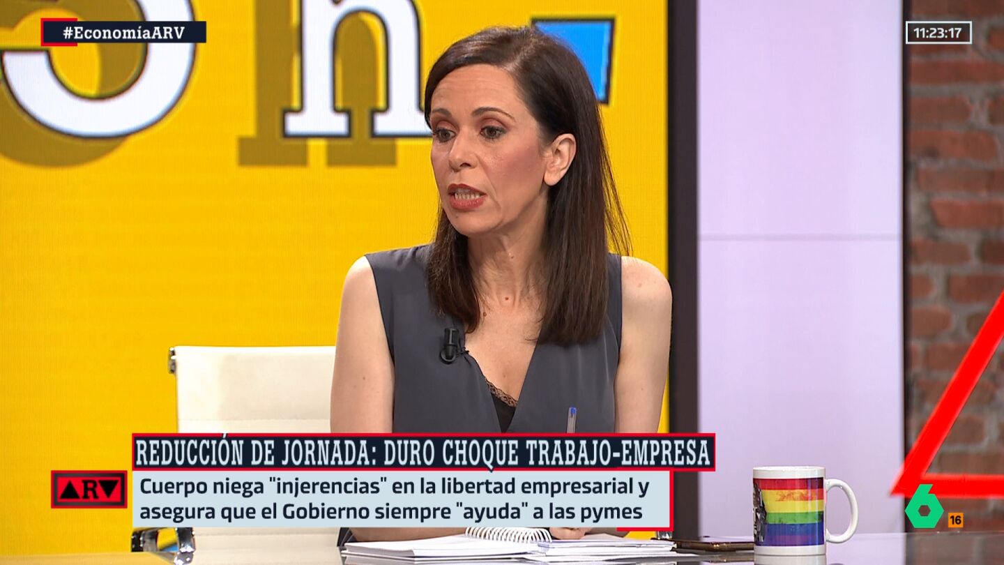 &Aacute;ngeles Caballero, sobre la patronal y la reducci&oacute;n de la jornada laboral