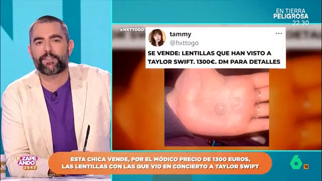 La joven asistió a uno de los conciertos de la artista estadounidense y, además, tuvo la oportunidad de estar muy cerca del escenario. Esto la ha llevado a vender las lentillas que uso para ese concierto. 