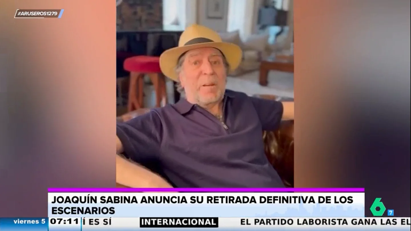 Joaquín Sabina anuncia su retirada de los escenarios con una última gira por España y Latinoamérica Joaquín Sabina anuncia su retirada de los escenarios con una última gira por España y Latinoamérica