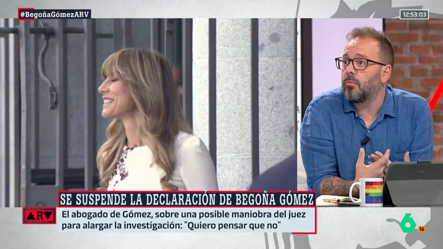 ARV- Maestre, sobre el juez Peinado: "Lo que busca es un proceso político-mediático" Pedro Rodríguez, sobre la reunión de Orbán con Putin: "Estamos hablando de cuestiones bastante siniestras" ¿Quiénes lideran las iniciativas judiciales contra Begoña Gómez? (pizarra) Pérez-Royo enumera las "irregularidades" que se han cometido en el 'caso de Begoña Gómez' ARV- Maestre, sobre el juez Peinado: "Lo que busca es un proceso político-mediático" Pedro Rodríguez, sobre la reunión de Orbán con Putin: "Estamos hablando de cuestiones bastante siniestras" ¿Quiénes lideran las iniciativas judiciales contra Begoña Gómez? (pizarra) Pérez-Royo enumera las "irregularidades" que se han cometido en el 'caso de Begoña Gómez'