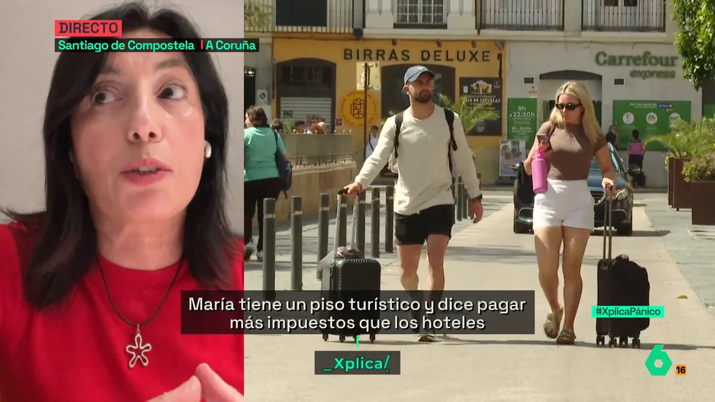 Habla la representante de viviendas turísticas de Santiago laSexta Xplica analiza con María, representante de las viviendas turísticas de Santiago, sobre las últimas medidas anunciadas por el ayuntamiento para limitar los pisos turísticos. Según ella, son "fruto de la presión del lobby hotelero".