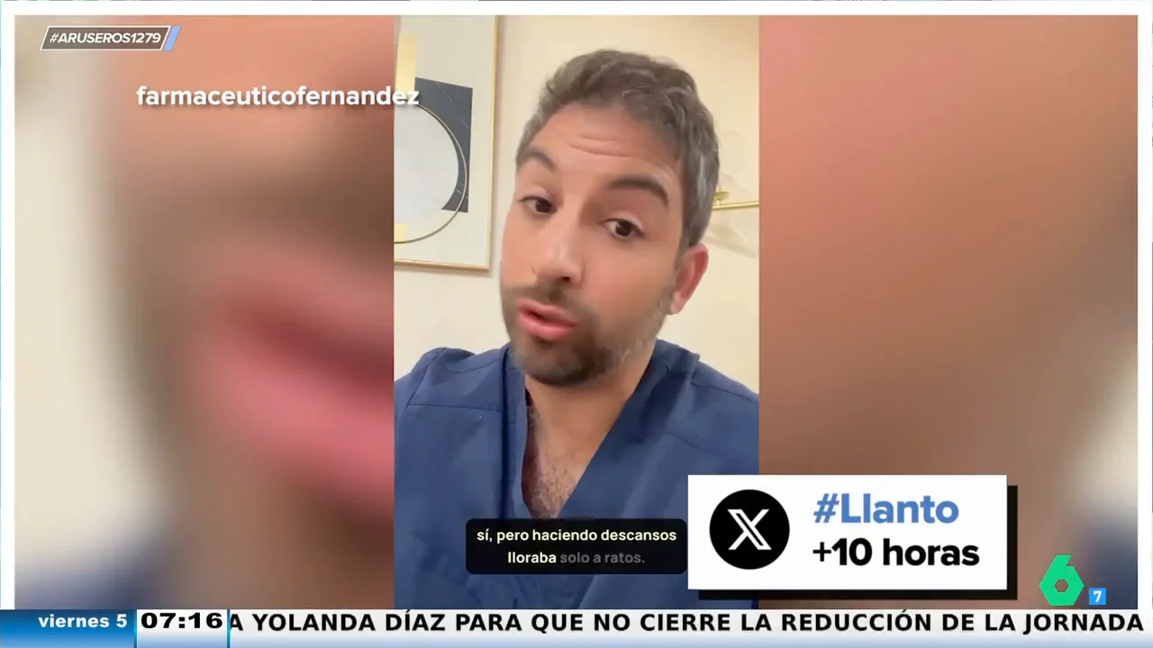 Un farmacéutico explica en TikTok que las personas tenemos un tiempo límite de llanto: 12 minutos