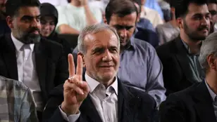 El candidato reformista Masud Pezeshkian
