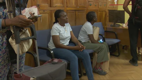 Un grupo de migrantes Un grupo de migrantes