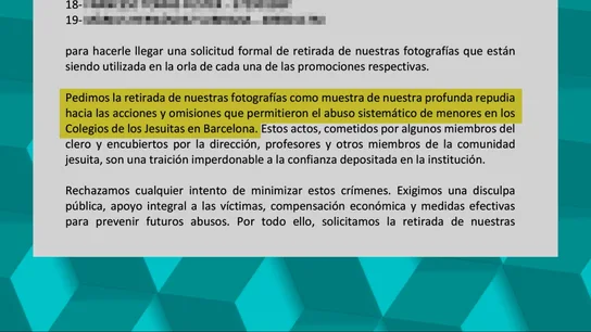Petición de exalumnos de tres colegios católicos de Barcelona Petición de exalumnos de tres colegios católicos de Barcelona