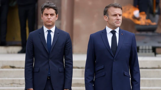 El primer ministro francés, Gabriel Attal, y el presidente francés, Emmanuel Macron El primer ministro francés, Gabriel Attal, y el presidente francés, Emmanuel Macron