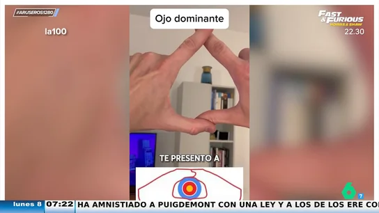 El vídeo viral de un oftalmólogo que muestra un test para identificar cuál es tu 'ojo dominante' El vídeo viral de un oftalmólogo que muestra un test para identificar cuál es tu 'ojo dominante'